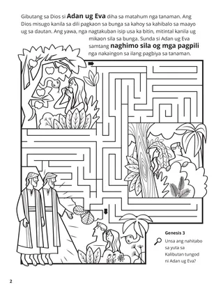 Adam and Eve coloring page