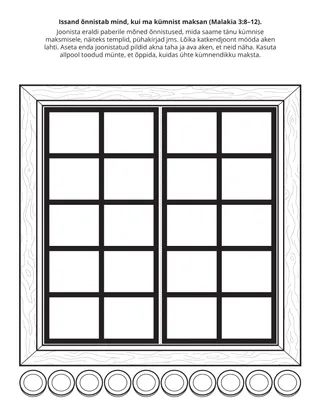 Algühingu tegevusleht: Issand õnnistab mind, kui ma kümnist maksan