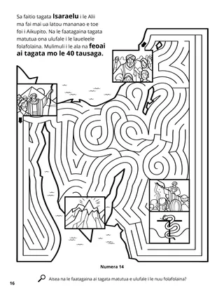 Forty Years in the Wilderness coloring page