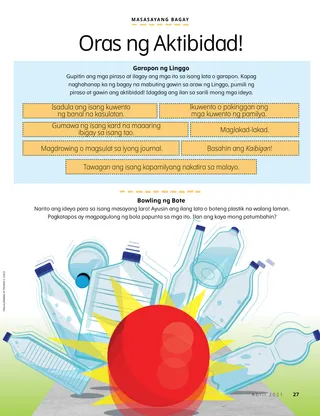 bowling with plastic bottles