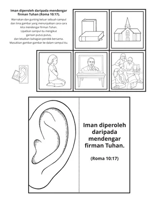 halaman aktiviti: iman datang dengan mendengar firman Tuhan
