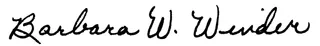 Barbara W. Winder’s signature