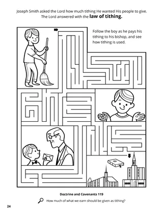 The Law of Tithing coloring page