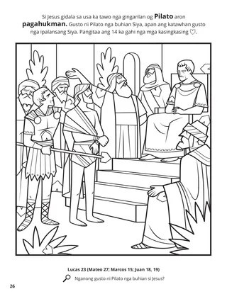 Jesus’s Trial before Pilate coloring page