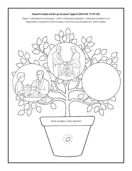 страница с материали за дейности: Вярата ни може да води до чудеса
