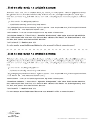 Jákob se připravuje na setkání s Ezauem