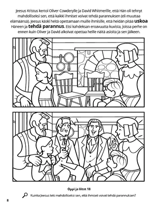 Oliver and David Taught Repentance coloring page