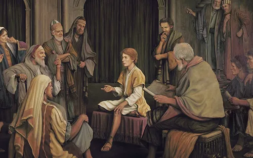 boy Jesus in the temple