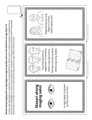 pahina ng aktibidad: maaari akong maging saksi ng Diyos