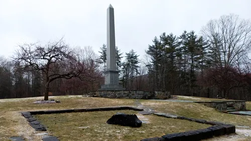 stones marking the approximate location of the home where Joseph Smith was born