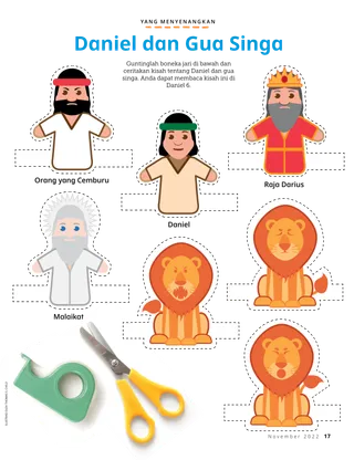 cut-out finger puppets