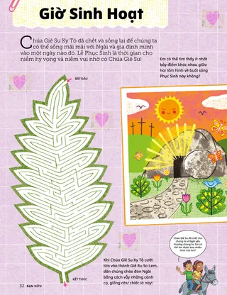 Trang PDF với các sinh hoạt dành cho lễ Phục Sinh