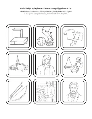 veiklos puslapis. Galiu liudyti apie Jėzaus Kristaus Evangeliją