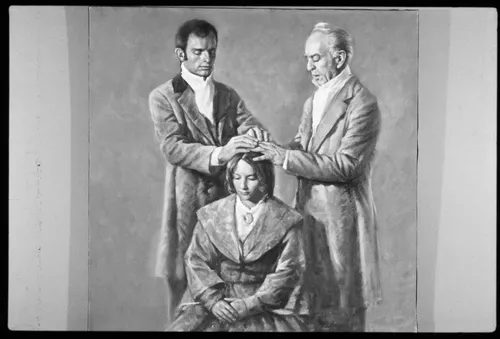 woman receiving gift of Holy Ghost