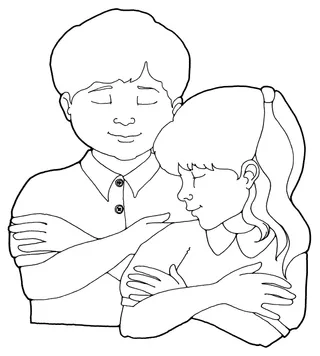 children with arms folded