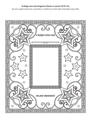 Stran z dejavnostjo: Sem zelo dragocen