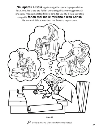 Isaiah’s Prophecies of Jesus Christ coloring page