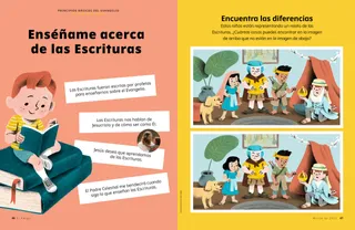 Actividad Encuentra la diferencia de niños disfrazados de héroes de las Escrituras