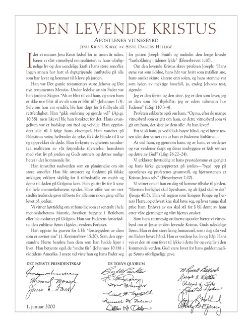 The Living Christ document