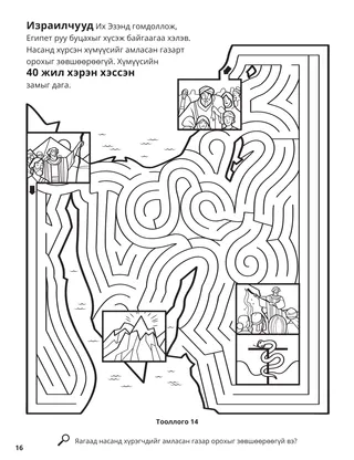 Forty Years in the Wilderness coloring page