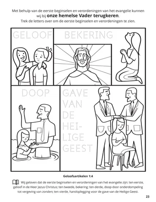 Fourth Article of Faith coloring page