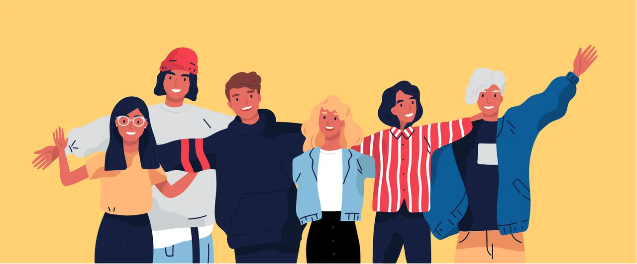 A group of young adults stand together as they enjoy the gospel of Jesus Christ