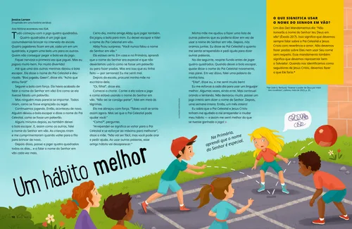 Página em PDF com uma ilustração de crianças brincando ao ar livre