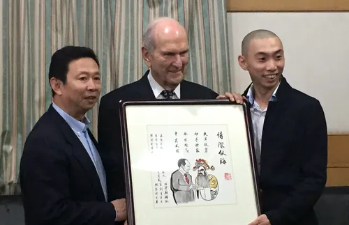 President Russell M. Nelson being honored