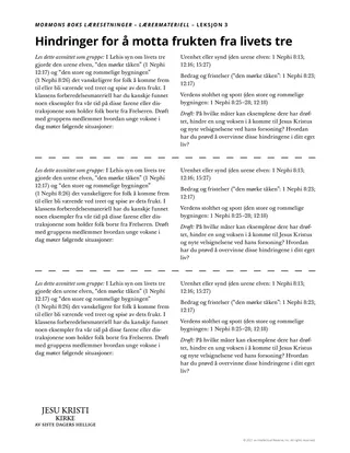 lærerens utdelingsark