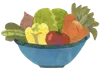 Bowl of fruit and vegetables