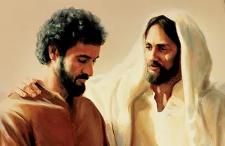 Jesus talking with Peter