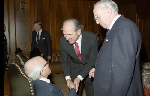 Russell M. Nelson with Spencer W. Kimball and Gordon B. Hinckley