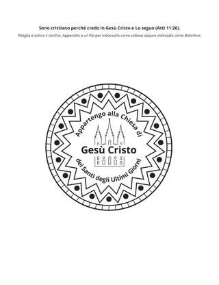 pagina delle attività: sono un cristiano