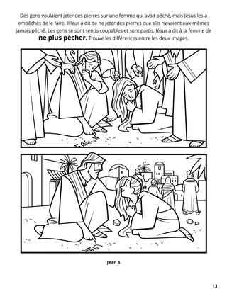 Jesus Tells Woman to Sin No More coloring page