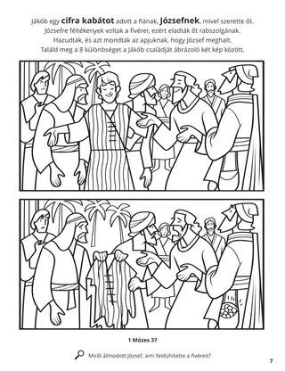 Joseph’s Coat of Many Colors coloring page