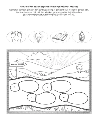 halaman aktiviti: Firman Tuhan seperti cahaya