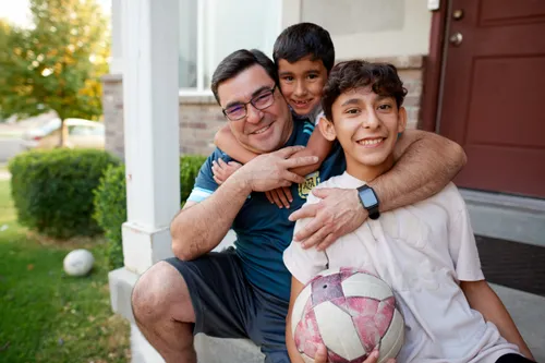 a father with his two sons