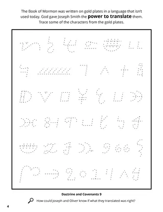 Translation of the Book of Mormon coloring page