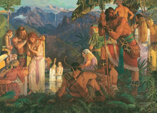 Alma Baptizes in the Waters of Mormon