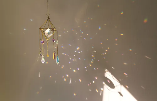 a suncatcher reflecting rays of light
