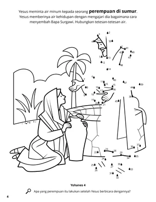 The Woman at the Well coloring page