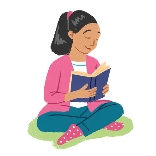 young woman reading scriptures