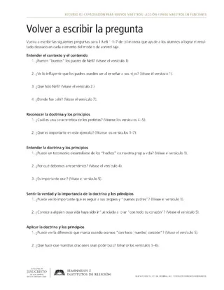 volante, Volver a escribir la pregunta