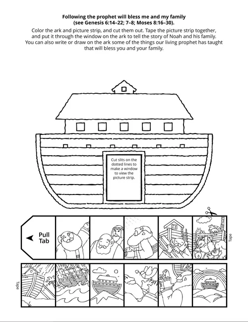 Following the prophet will bless me and my family(see Genesis 6:14–22; 7–8; Moses 8:16–30).
