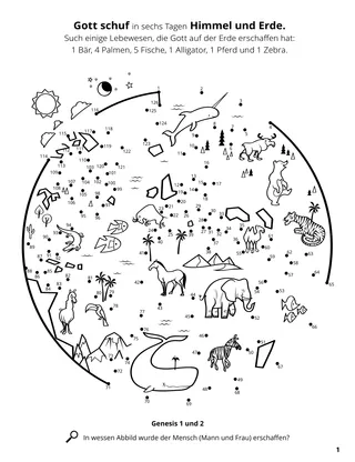 The Creation coloring page