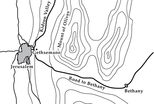 topographical map of Jerusalem