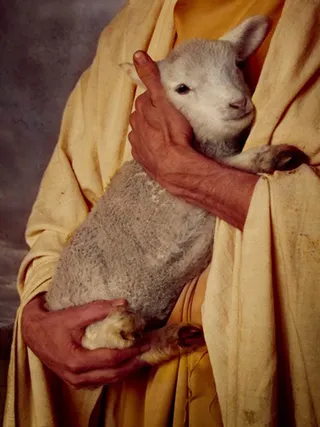 the Savior holding a lamb