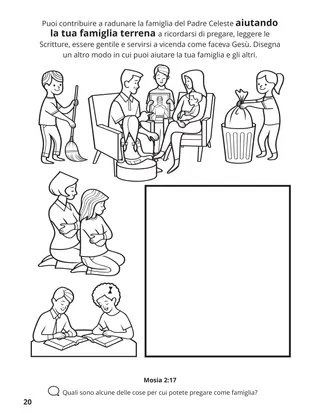 pagina 20 del libro da colorare Radunare la famiglia di Dio 