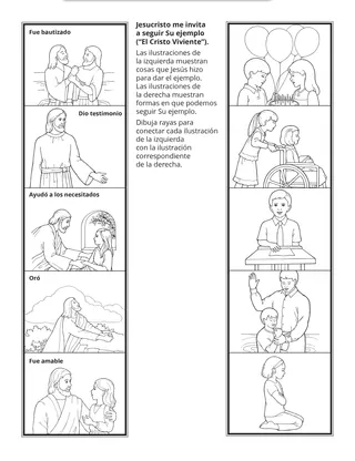 Hoja de actividades: Jesucristo me invita a seguir Su ejemplo