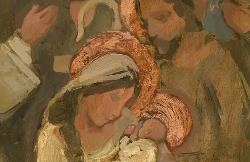 Mary holding baby Jesus